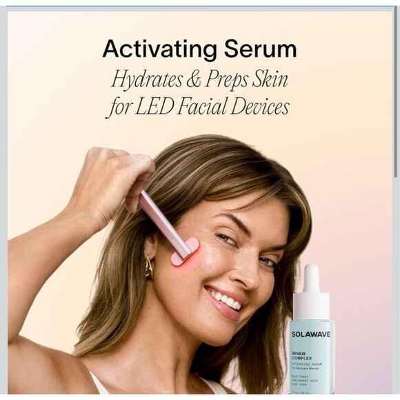 Solawave Renew Complex Red Light Therapy Activation Serum for Face & Neck | Pair - Picture 6 of 7
